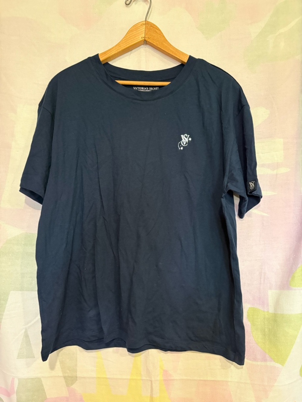 Victoria's Secret Dark Blue Sleep Short Sleeve Tee NWOT Size Medium Casual